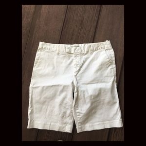 Banana Republic White Ryan Fit Long Shorts